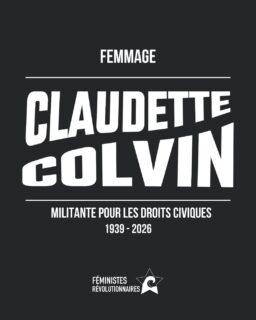 ❤️‍🔥 Femmage à Claudette Colvin, militante des droits civiques, première femme afro-américaine à ne pas avoir cédé sa place à des blanc•hes dans le bus ! 

❤️‍🔥 L’effacement de sa mémoire nous rappelle que la blanchité joue aussi un rôle dans la construction des mémoires noires. 

❤️‍🔥 Rest in power Claudette Colvin, tant qu’il le faudra nous serons féministes, révolutionnaires et antiracistes ! 

#femmage #blackhistory #civilrights #claudettecolvin