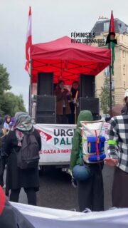 Extrait de notre prise de parole lors de la manifestation de la commémoration de la Nakba ce samedi 16 mai sur le camion de @urgencepalestine 🇵🇸

La Nakba a commencé il y a 78 ans, et depuis 78 ans, les peuples résistent, 

Pour protection de la Freedom Flotilla
Pour la fin du génocide
Pour la Palestine libre de la mer au Jourdain

La Palestine est une cause féministe,
Tant qu'il le faudra, féministes et révolutionnaires !🇵🇸
