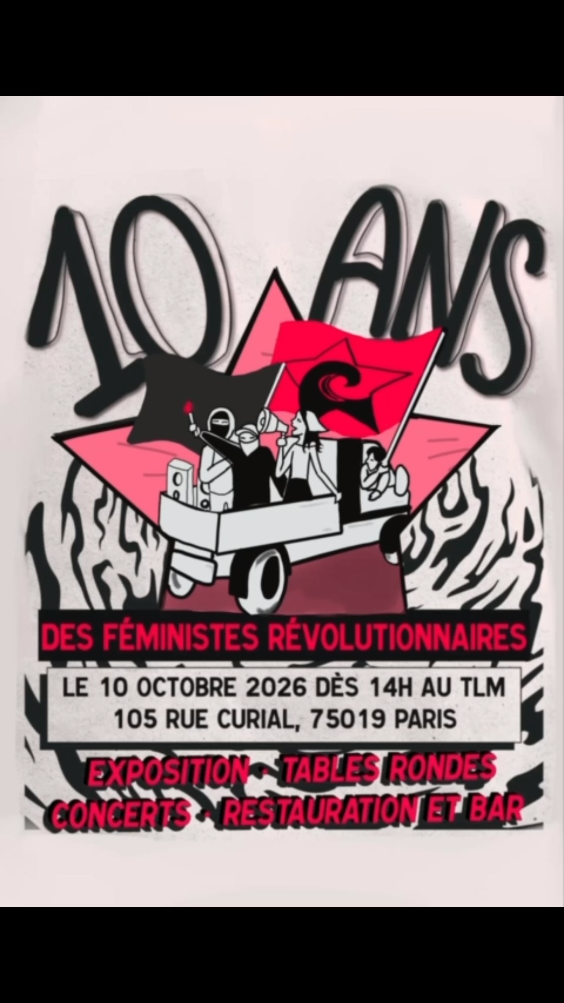 ❤️‍🔥 On fête nos 10 ans : bloquez la date ! 

❤️‍🔥 Venez passer la journée avec nous pour discuter de féminisme et de révolution, découvrir l’histoire du collectif et construire des perspectives, et aussi faire la fête ! 

❤️‍🔥 On vous dévoile le programme détaillé des tables rondes et de la soirée ce week-end, restez branché•es ! 

#feminisme #revolution