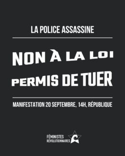 💥Contre la loi « permis de tuer » : on se retrouve ce dimanche à 14h à République ! 

💥Pas de justice, pas de paix ✊

#violencespolicières #acab #féminisme